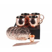 14pcs Luxury wonderful gift stainless steel Mule tea coffee Mug Set , Cocktail Shakers