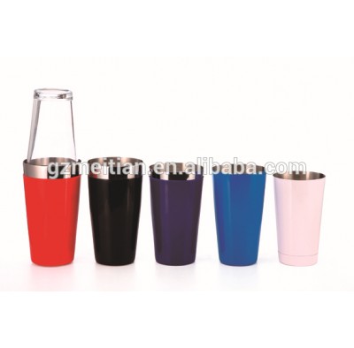 Stainless steel Cocktail Boston shaker in colors