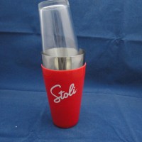 2016 Wholesale unique Boston Shaker with PVC Coating,American Style Boston Shaker Cocktail Shaker