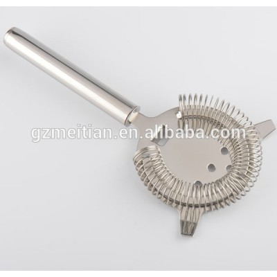 Stainless steel cocktail bar strainer with long handle