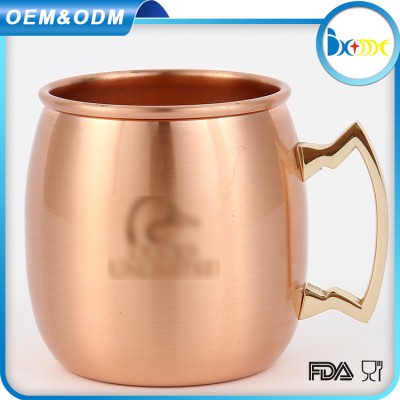 Guangzhou factory copper plated moscow mule mug 100% copper mugs